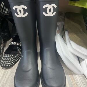 Women's Black Rain Boots